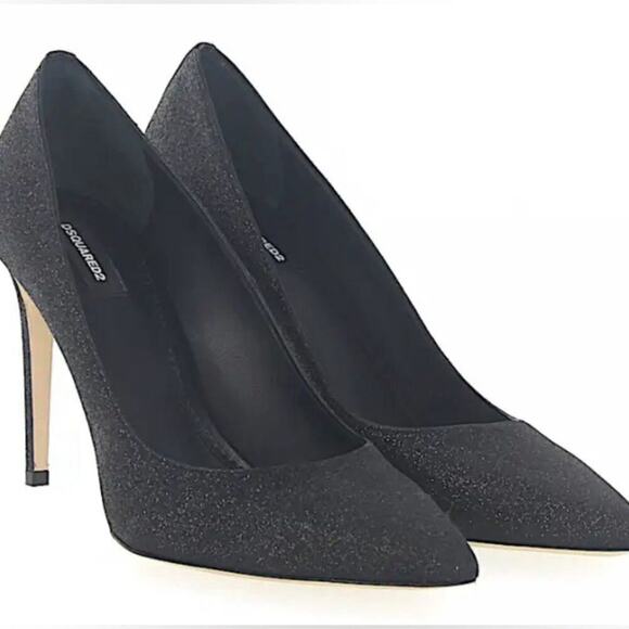 DSQUARED2 GLITTER HEEL BLACK PUMPS SIZE 40 - Picture 12 of 12
